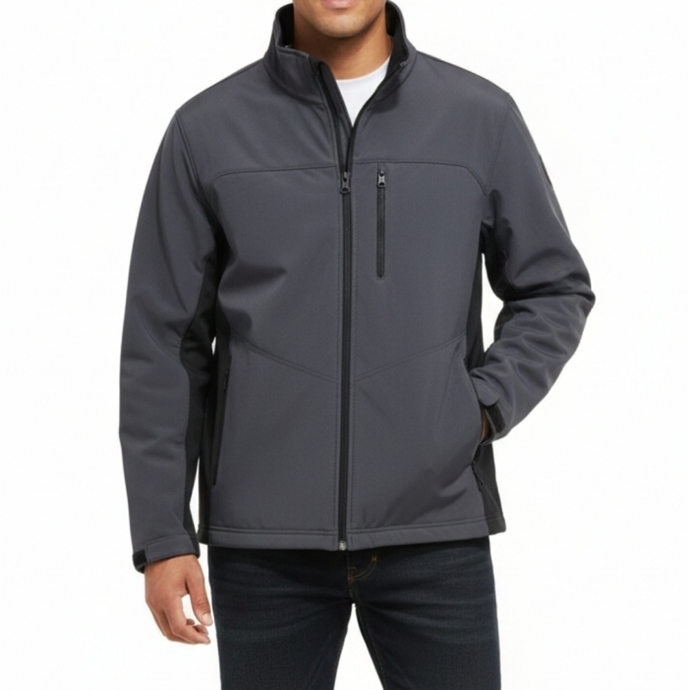 Hawke & Co Men's Charcoal and Black Performance Jacket